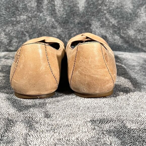 Born Tan Leather Slip On Flats Size 8.5M Women’s - Picture 4 of 8
